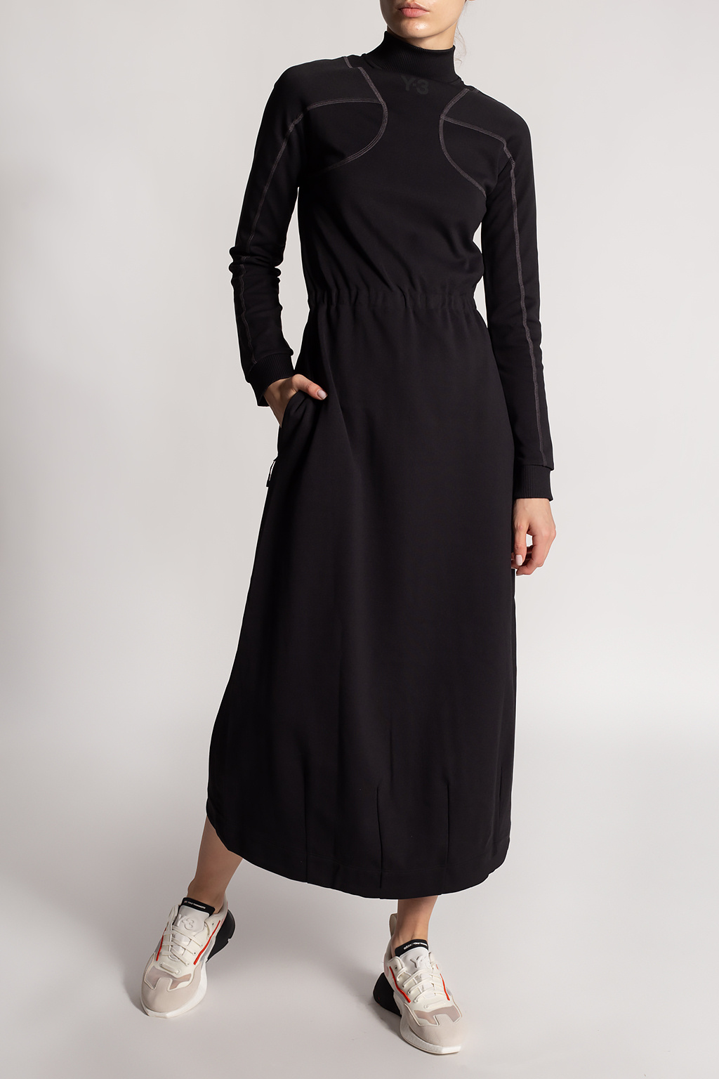 up collar Y - IetpShops Japan - 3 Yohji Yamamoto - Black Dress